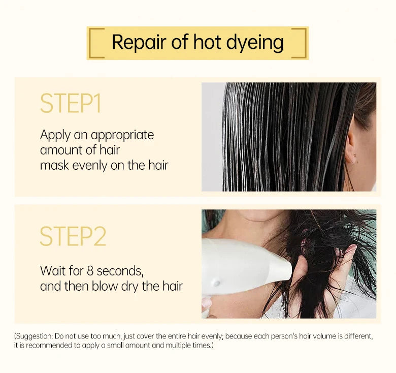 PURC 8 Seconds Hair Mask – Salon Spa Repair for Damaged & Dyed Hair