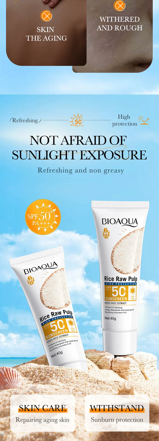 Crème solaire pour le visage SPF 50 +