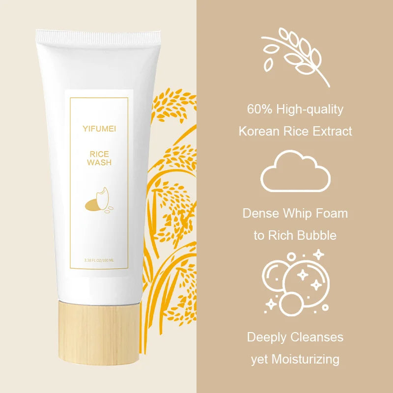 Nettoyant pour le visage au riz