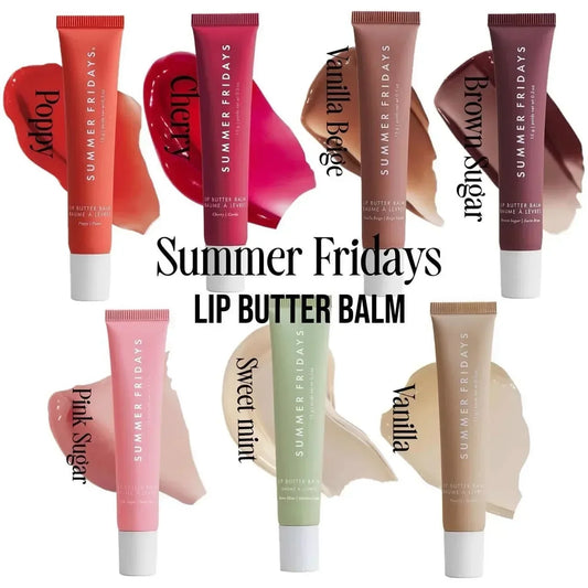 Summer Friday's Vanilla Beige Lip Balm Moisturizing Transparent Lipstick Set Smooth Soft Tube Mirror Lip Gloss Lip Blum Makeup