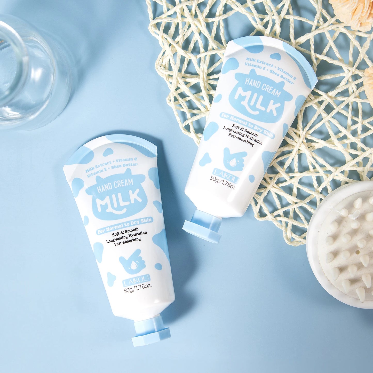 Crème pour les Mains au Lait – Hydratation Intense & Douceur