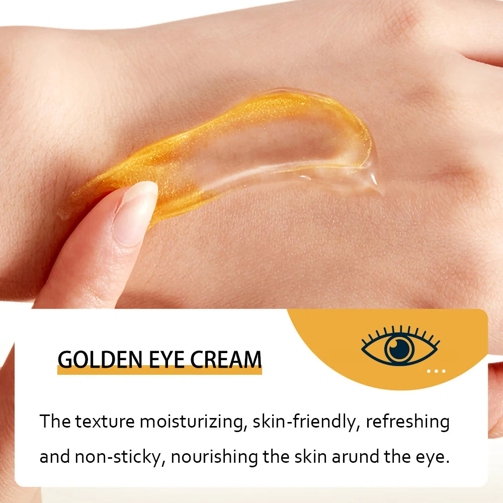 24K Gold & Collagen Skincare Set – Serum, Moisturizing Cream & Eye Roll-On