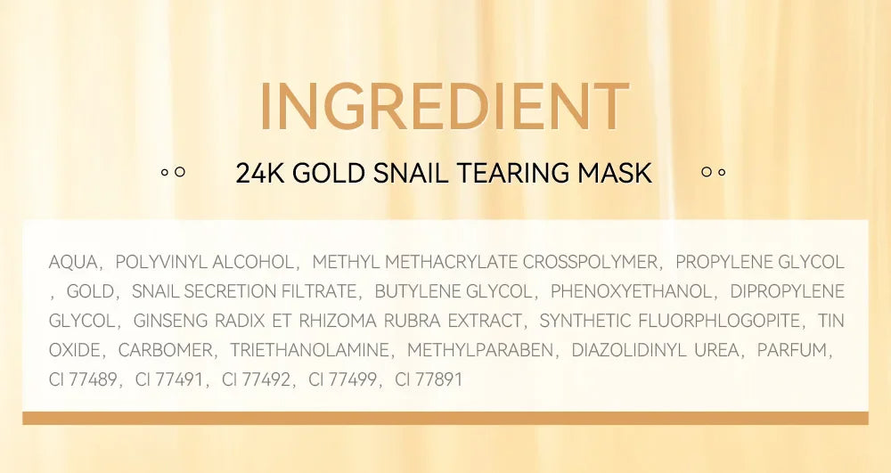 Masque Peel-Off 24K Gold & Bave d’Escargot – Purifiant & Éclat