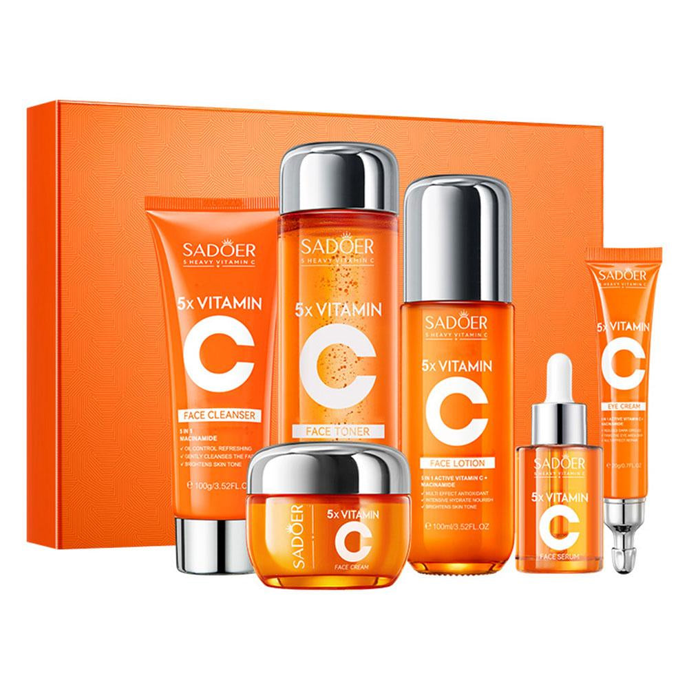 Coffret SADOER 5x Vitamine C – Éclat, Hydratation & Anti-Âge