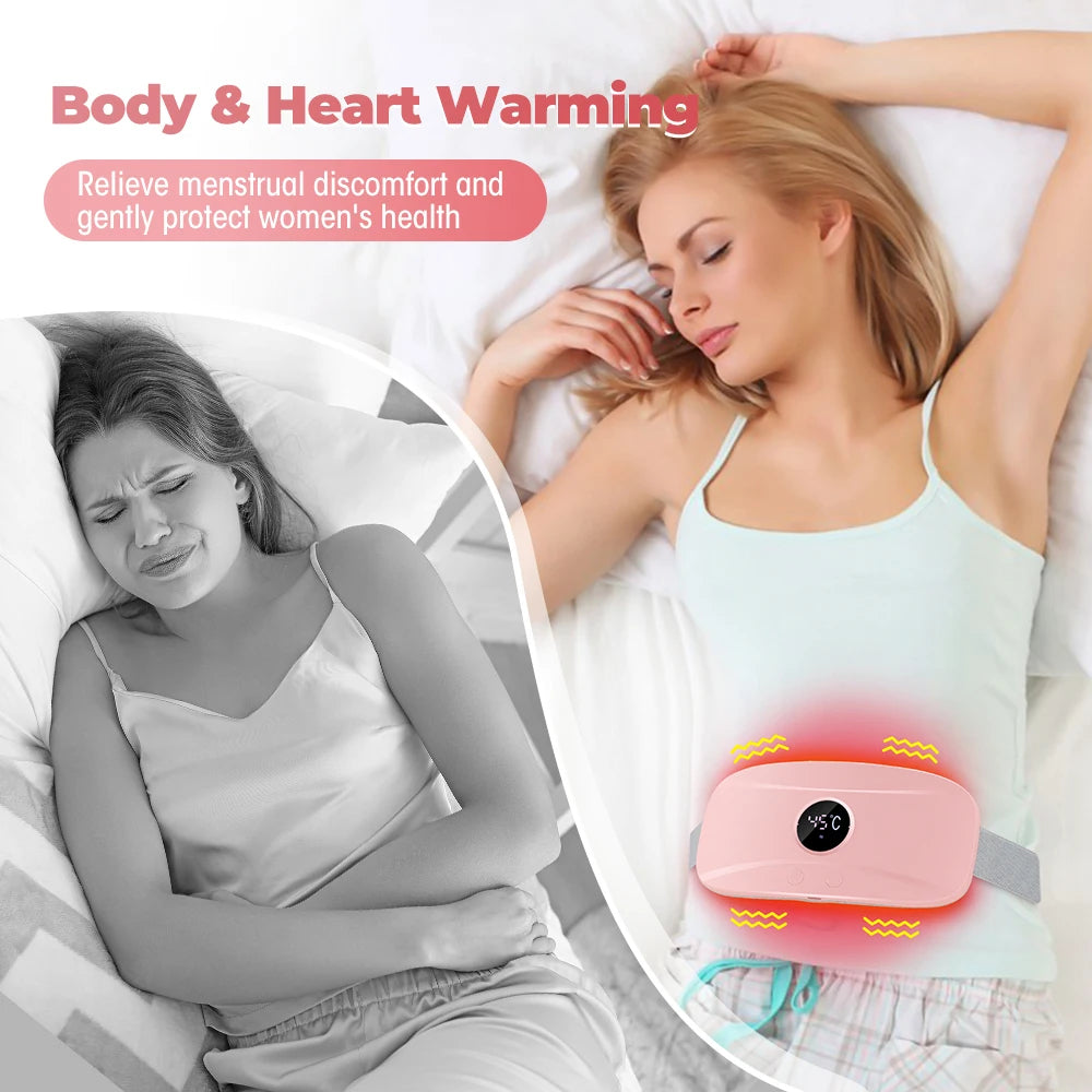 WarmEase™ – Ceinture Chauffante Intelligente pour Douleurs Menstruelles & Lombaires