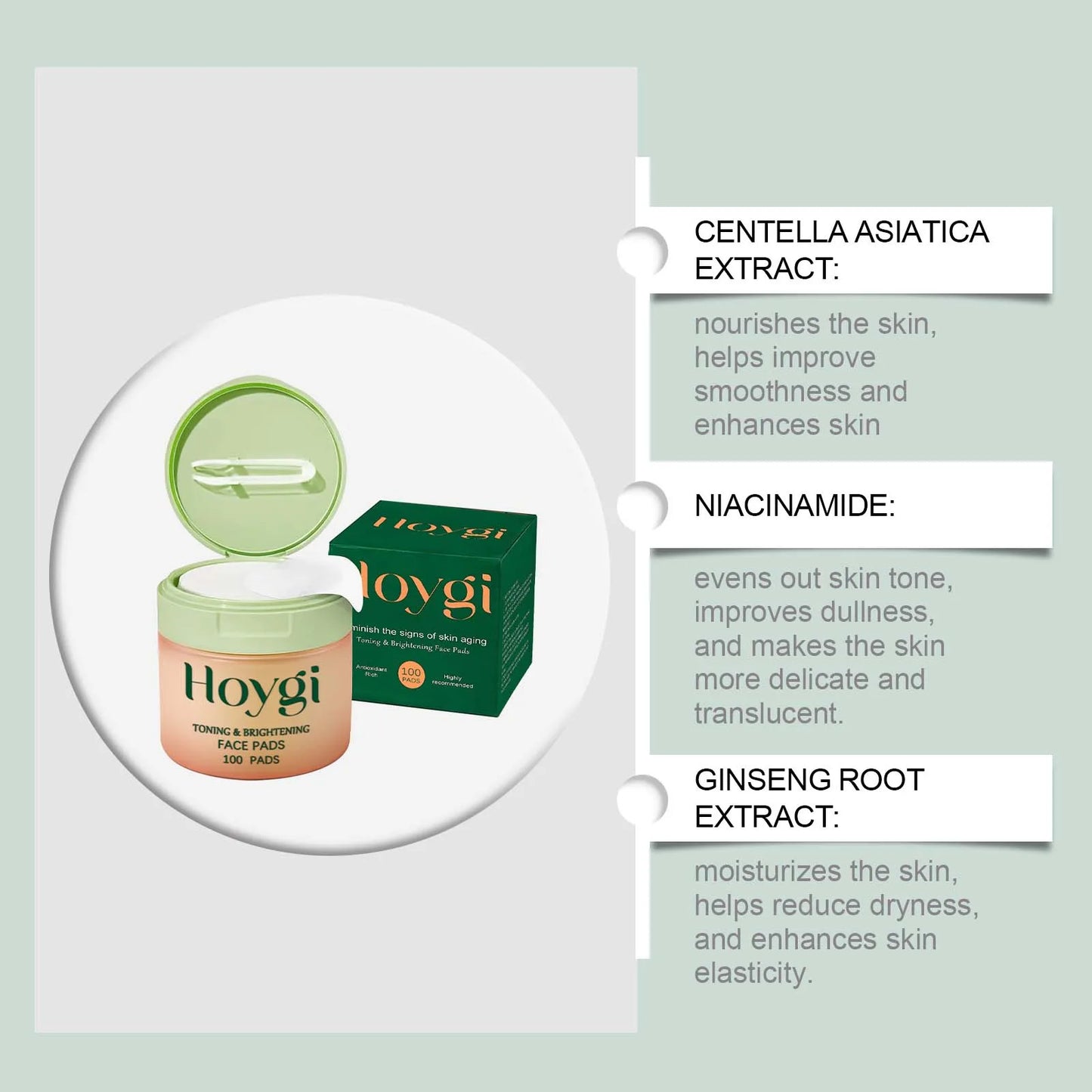 HOYGI  Exfoliante Toner Pads