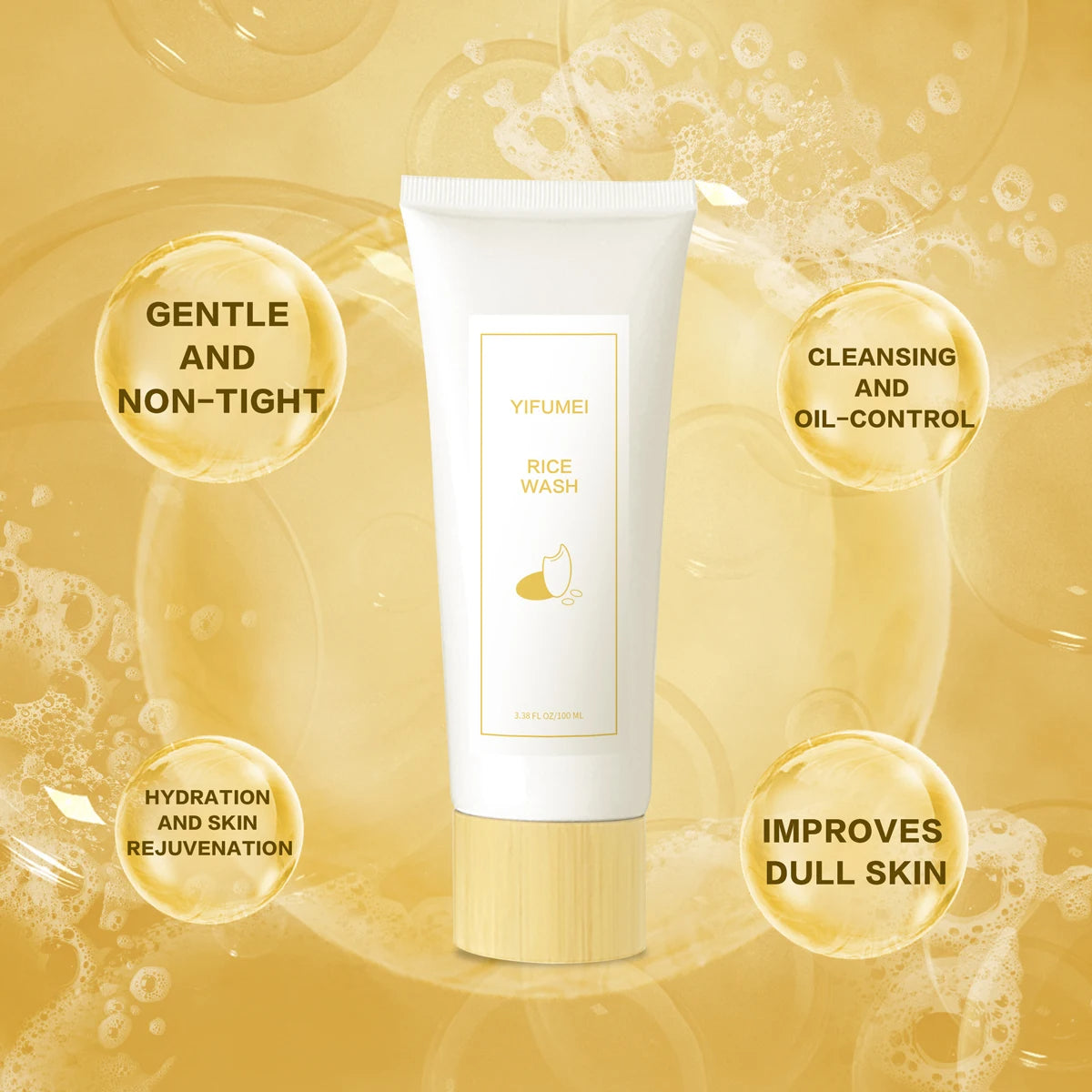 Nettoyant pour le visage au riz