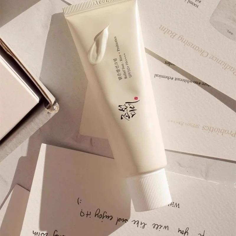 SPF50 + crème solaire riz coréen probiotique