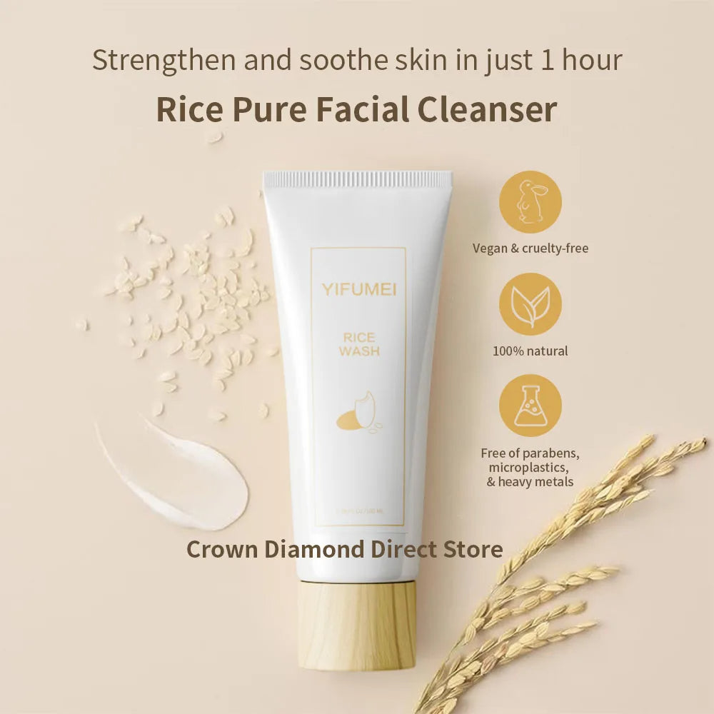 Nettoyant pour le visage au riz