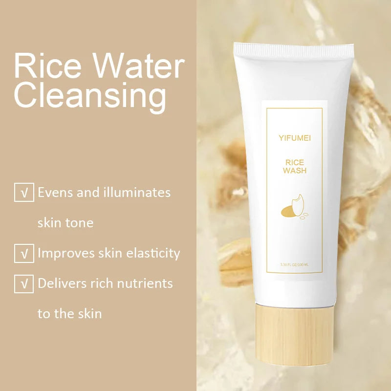 Nettoyant pour le visage au riz