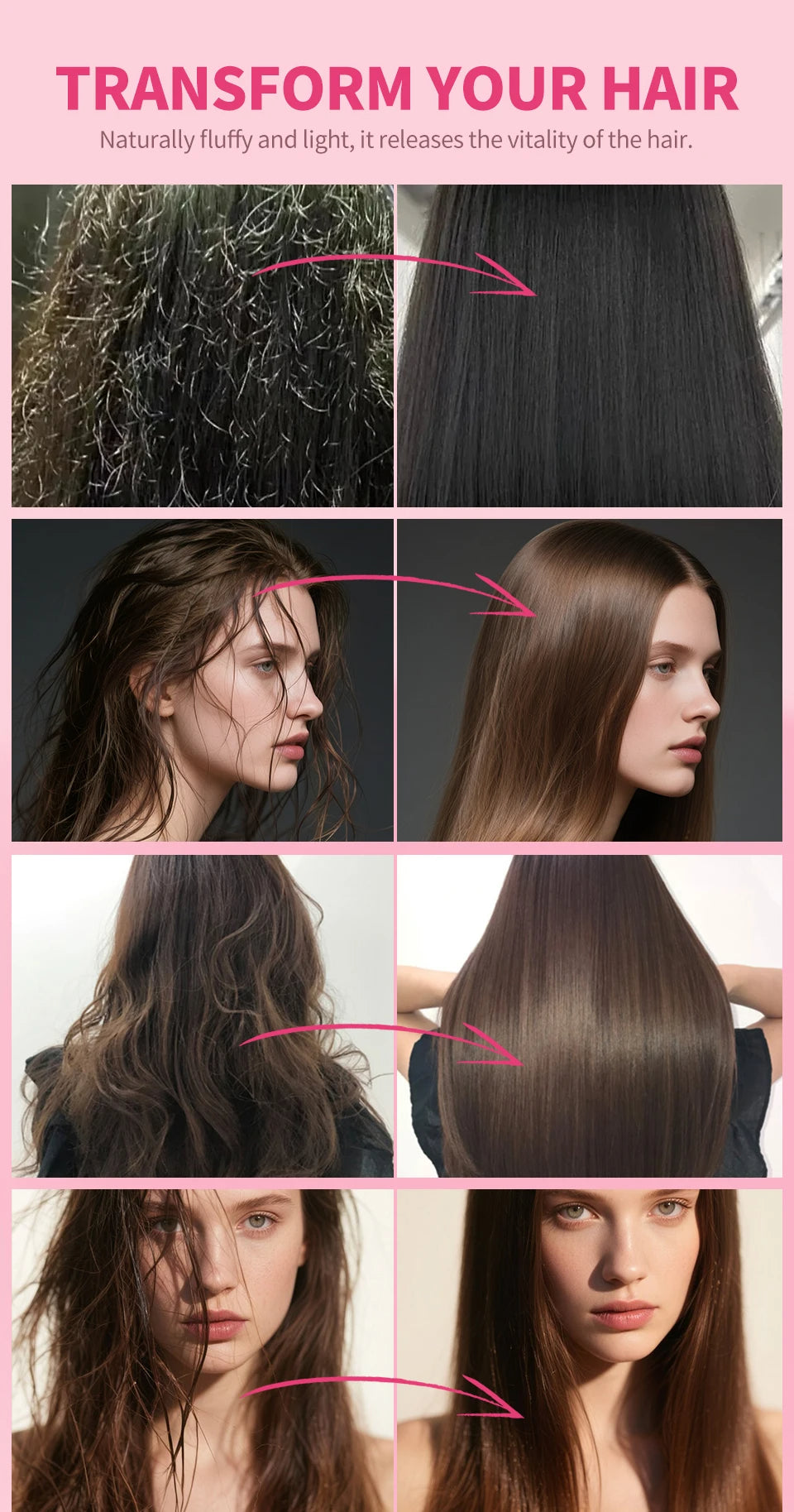 Spray essentiel pour cheveux secs et endommagés, soins capillaires