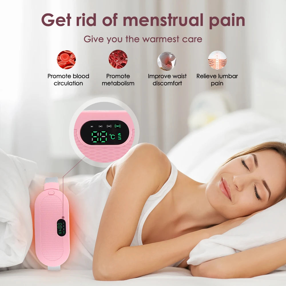 WarmEase™ – Ceinture Chauffante Intelligente pour Douleurs Menstruelles & Lombaires