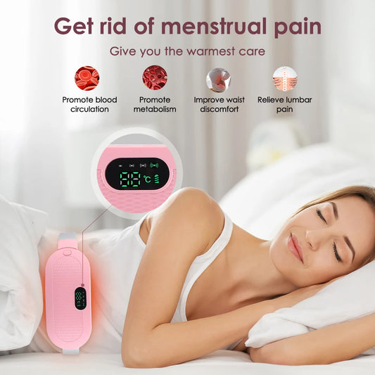 WarmEase™ – Ceinture Chauffante Intelligente pour Douleurs Menstruelles & Lombaires
