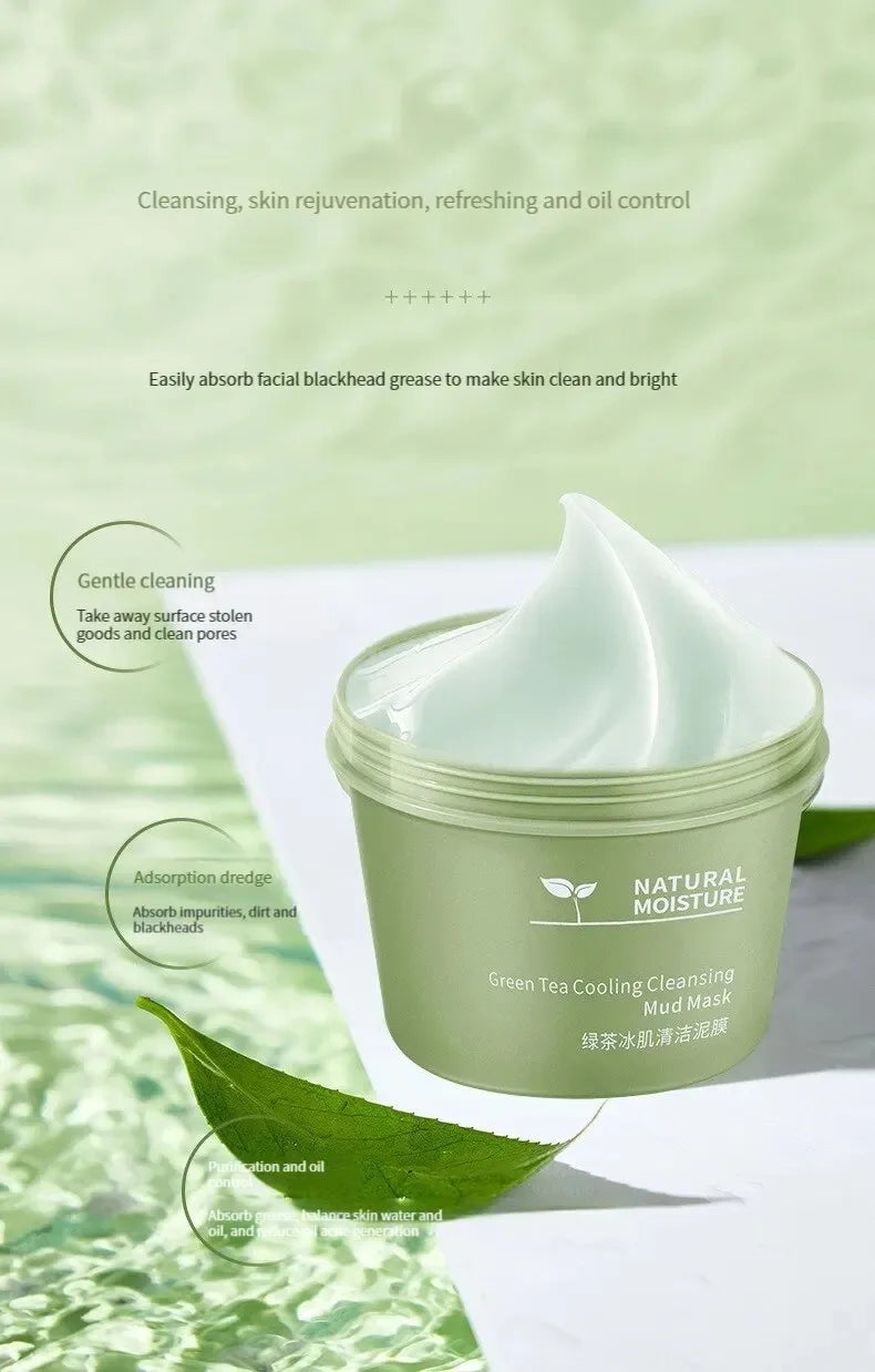 Masque Purifiant au Thé Vert – Effet Rafraîchissant & Nettoyage en Profondeur