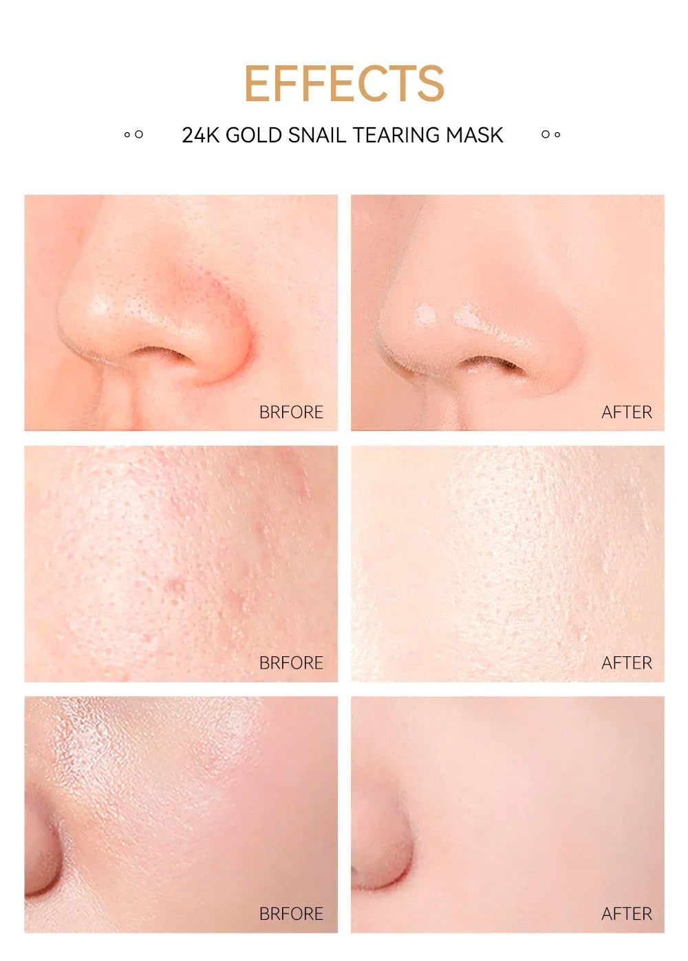 Masque Peel-Off 24K Gold & Bave d’Escargot – Purifiant & Éclat