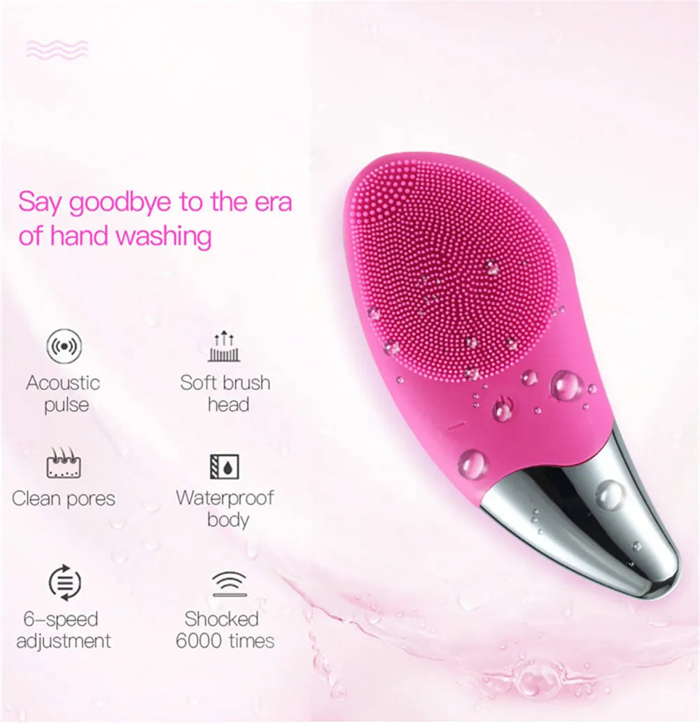 Brosse Nettoyante Visage Électrique en Silicone – Nettoyage Profond & Anti-Imperfections