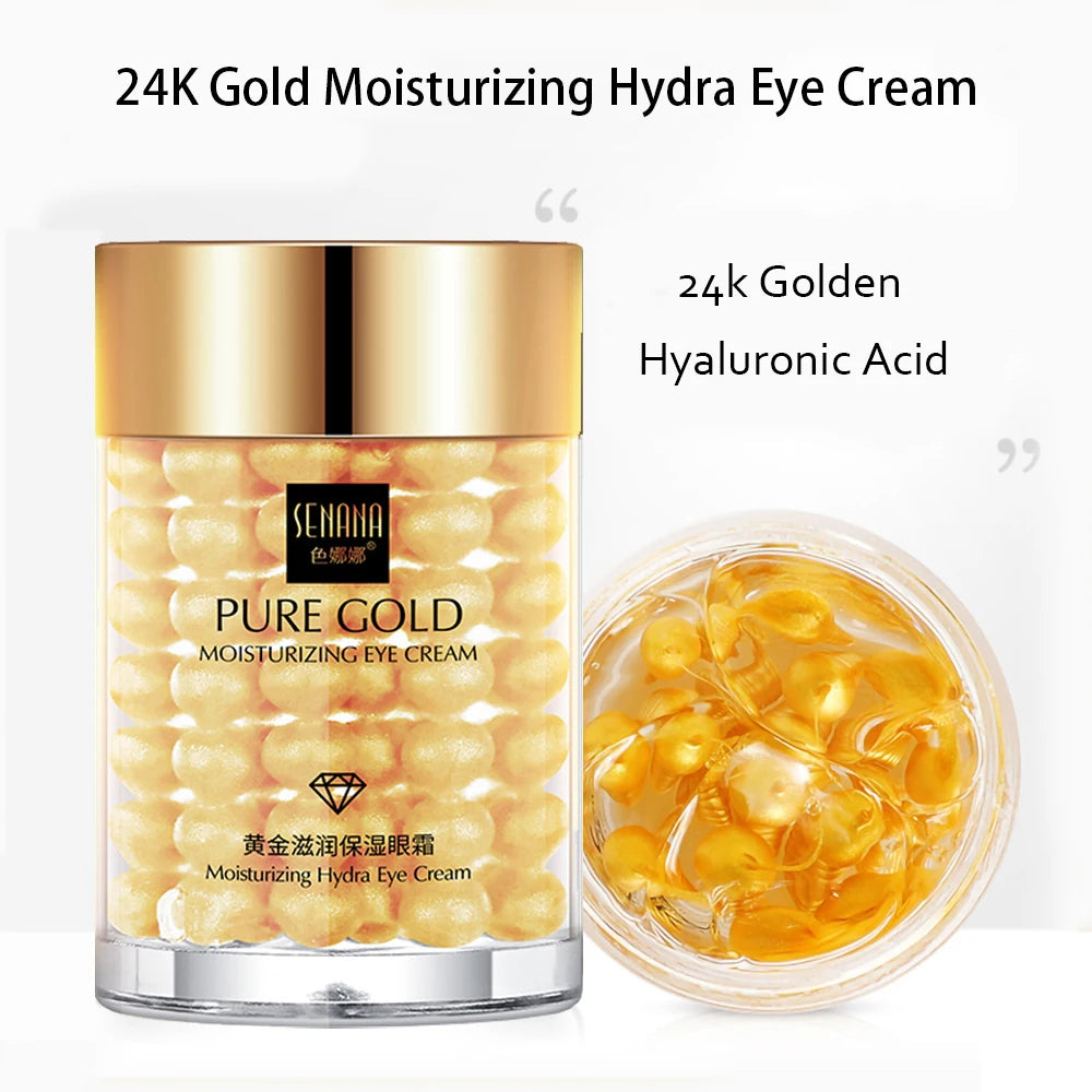 24K Gold & Collagen Skincare Set – Serum, Moisturizing Cream & Eye Roll-On