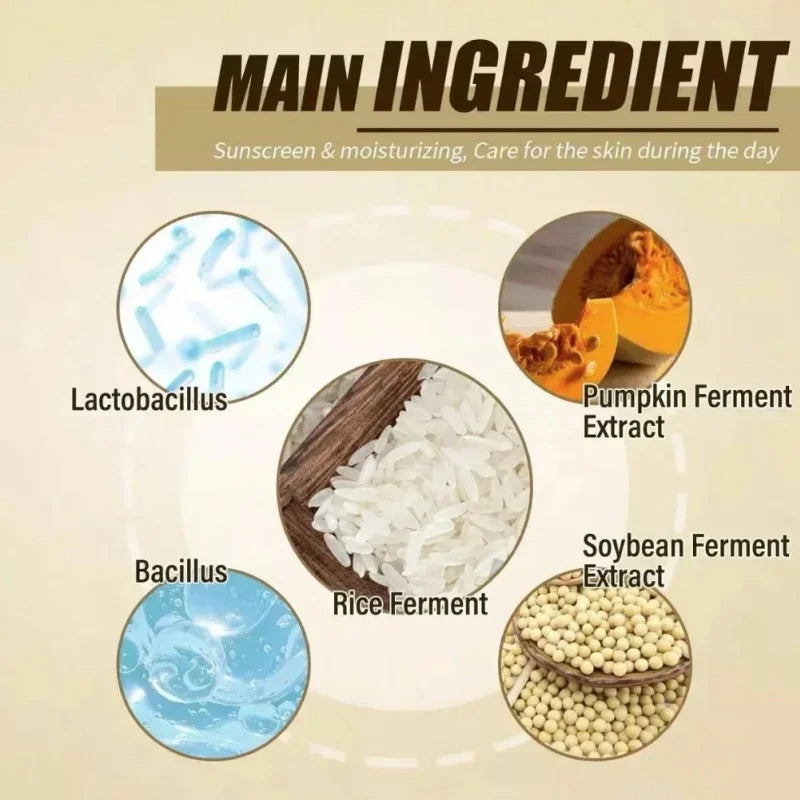 SPF50 + crème solaire riz coréen probiotique