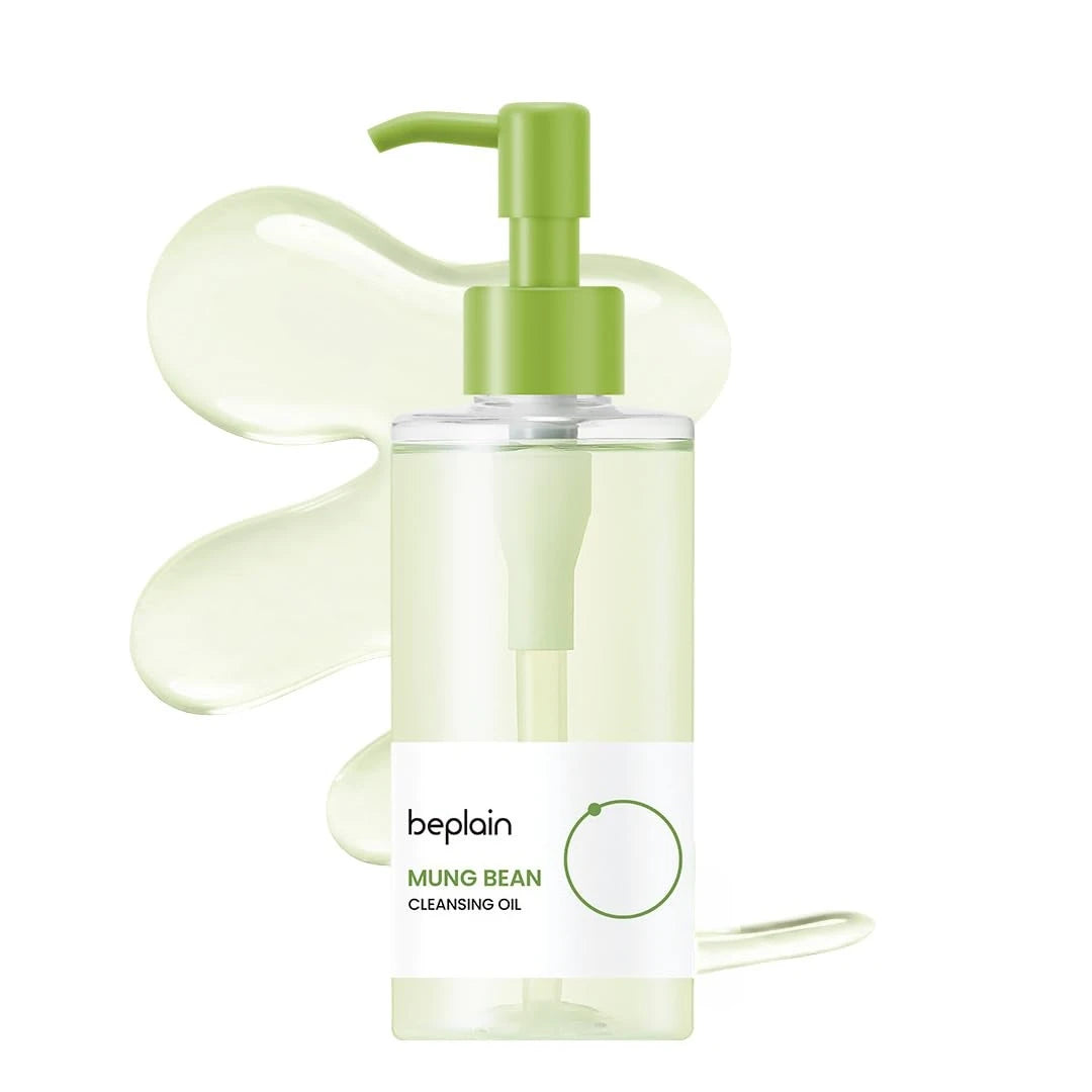 Korean Skincare Set Beplain Mung Bean Face Cleansing Foam,Face Serum,Exfoliate Pore Remover Clay Mask and Cleansing Oil 4pcs Set