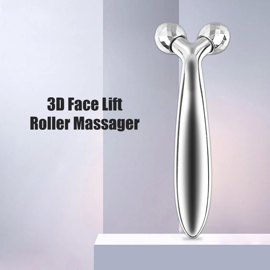 3D Roller Massager Y Shape 360 Rotate Thin Face Body Slimming Shaping Muscles Relaxation Wrinkle Remover Facial Massager Tools
